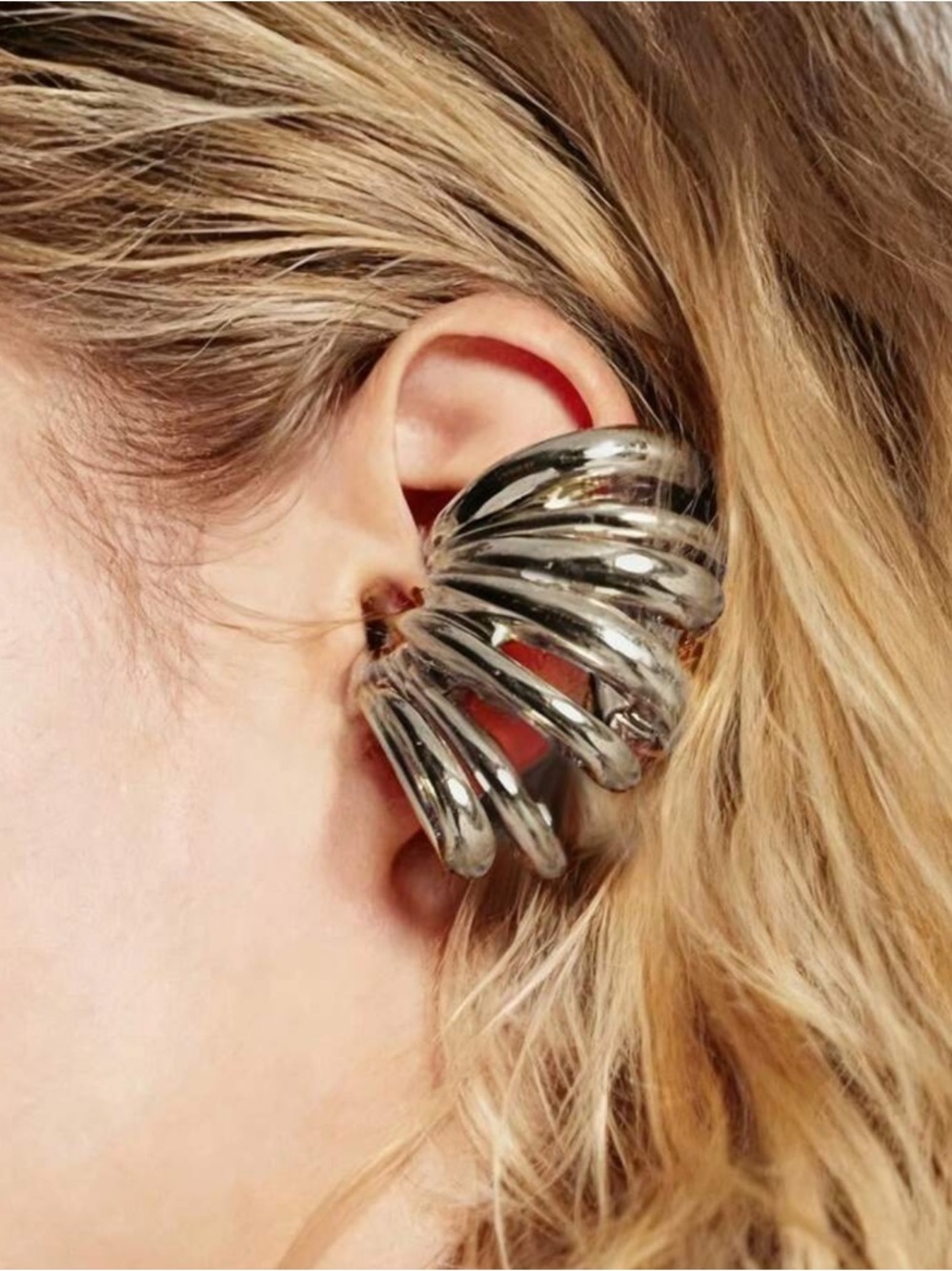 New! Silver Cuff Post Earrings (1057) NWOT